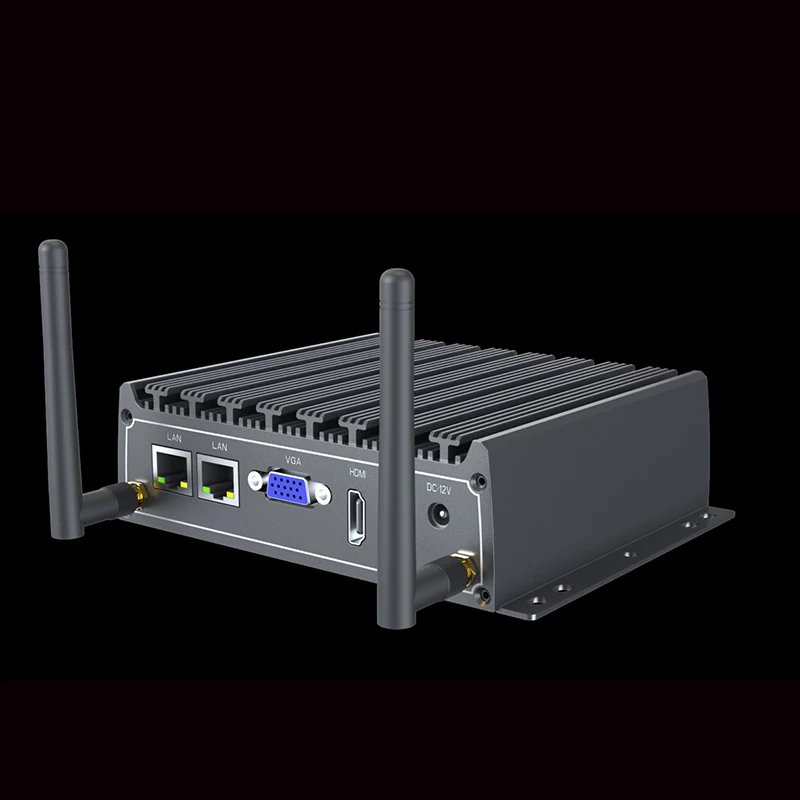 Haswell Core I7 4500U windows 10 промышленный Мини ПК 2 * Lan 6 USB HDMI VGA DP дисплей поддержка часов dog