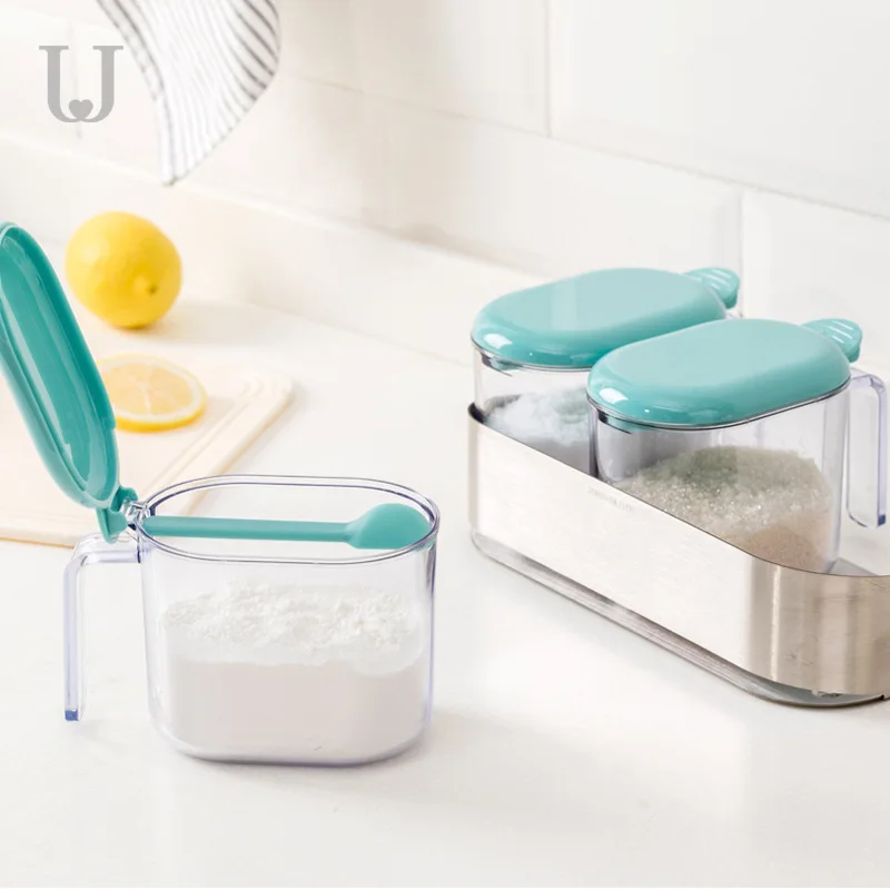 3pcs/set Youpin Jordan&ampJudy Seasoning Box Set Moisture Proof MSG Salt Shaker with Spoon Sealed Jar | Электроника
