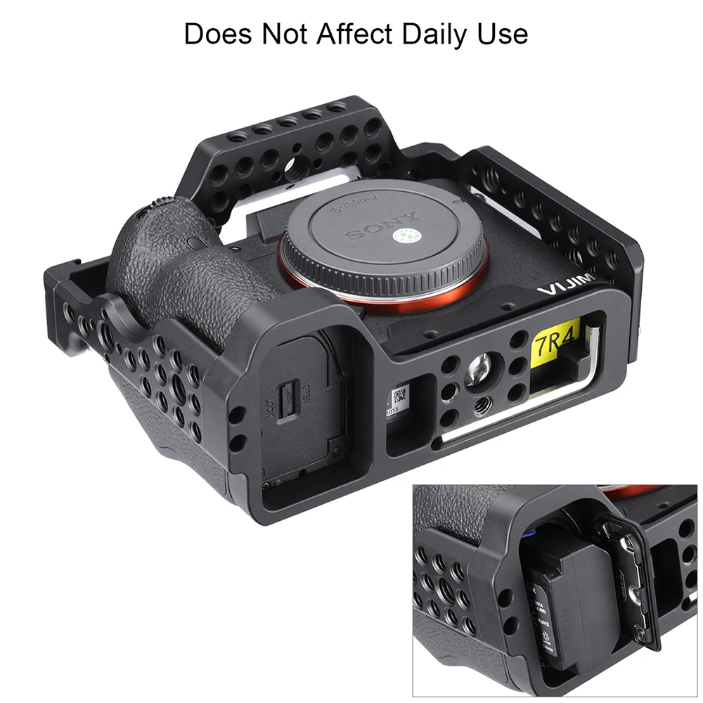 Металлическая клетка VIJIM для камеры DSLR Rig Sony A7R4 A7R IV из алюминиевого сплава с
