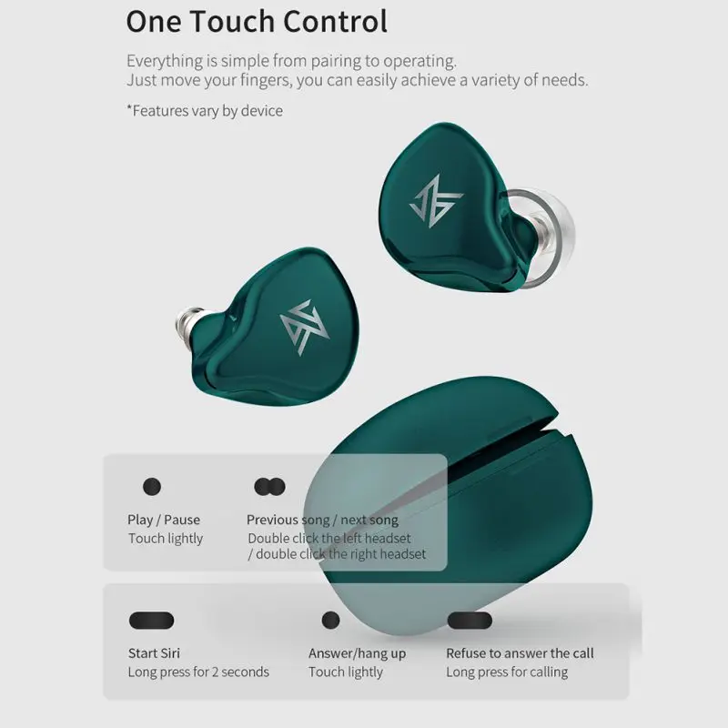 KZ S1 Bluetooth гарнитура 5 0 беспроводное стерео кольцо железное бинауральное в ухо