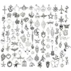 Винтажные смешанные 30 шт. Тибетский серебристый металлический животных сердце Птицы Подвески 