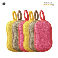 5pc double sided kitchen cleaning magic sponge household cleaning sponge scrubber sponges for dishwashing bathroom accessorie