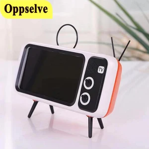 oppselve portable universal retro tv desktop mobile phone holder stand bracket phone mount for iphone 11 pro max huawei samsung free global shipping