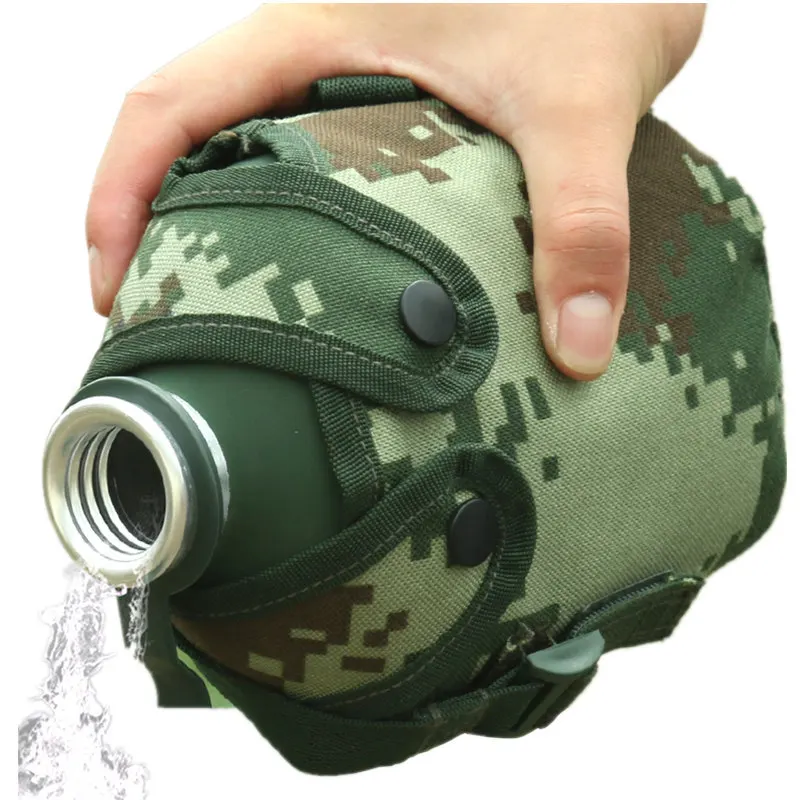 

1L Outdoor Sports Water Bottle Military Camping Water Bottle With Pouch Canteen Bottle Camping Hiking Survival Drinking Kettle