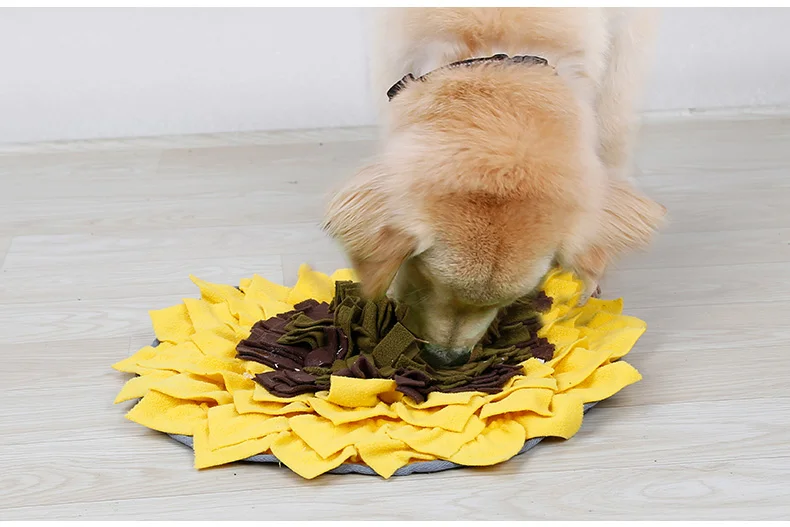 DogLemi собачий коврик для медленного приема пищи подсолнуха миска еды домашних