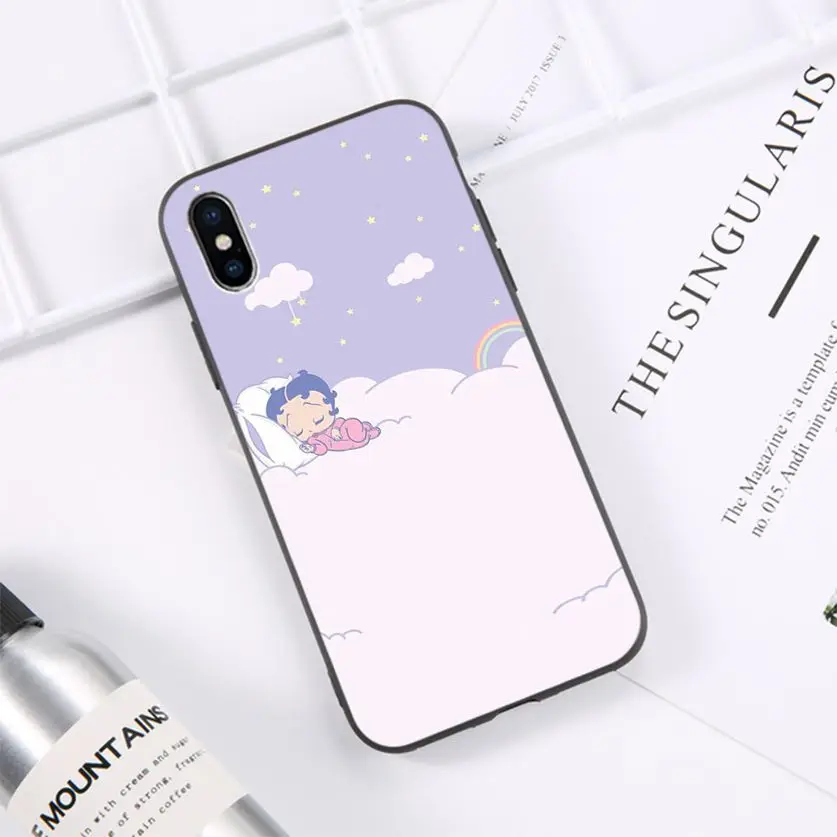 

HTxian Betty boop cartoon Black Soft Shell Phone Cover for iPhone 11 pro XS MAX 8 7 6 6S Plus X 5 5S SE XR casese 2020