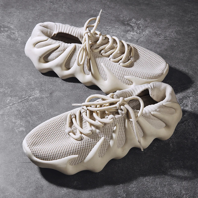 

New Women Sneakers Outdoor Breathable Mesh Couples Men Shoes Lace-up Casual Shoes Students Socks Personality Ladies Shoes