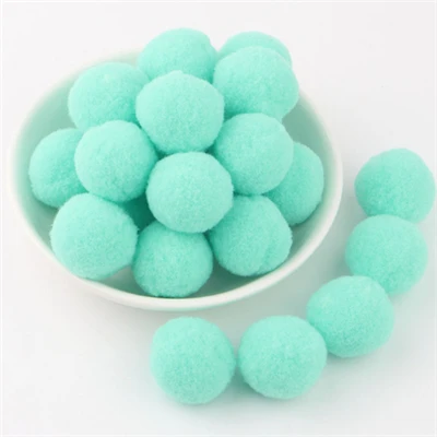 09 light green Мягкие помпоны, пушистые Помпоны, плюшевые помпоны для рукоделия, помпон, мини Помпон 8 мм до 30 мм, рождественские украшения для детских игрушек, 2000 шт - Цвет: 09 light green
