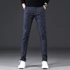 YASUGUOJI мужские облегающие Костюмные брюки для отдыха, высокое качество, мужское платье, мужские классические брюки, шелковые брюки, прямые деловые мужские формальные брюки