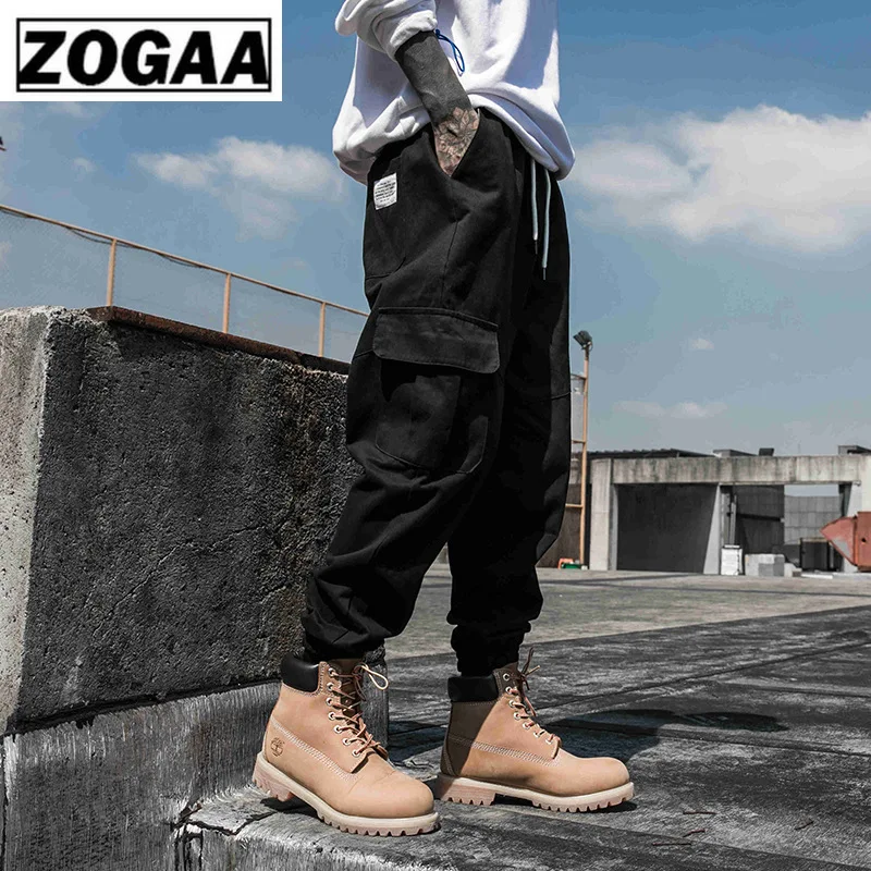 Мужские камуфляжные брюки карго ZOGGA свободные хлопковые со средней талией без