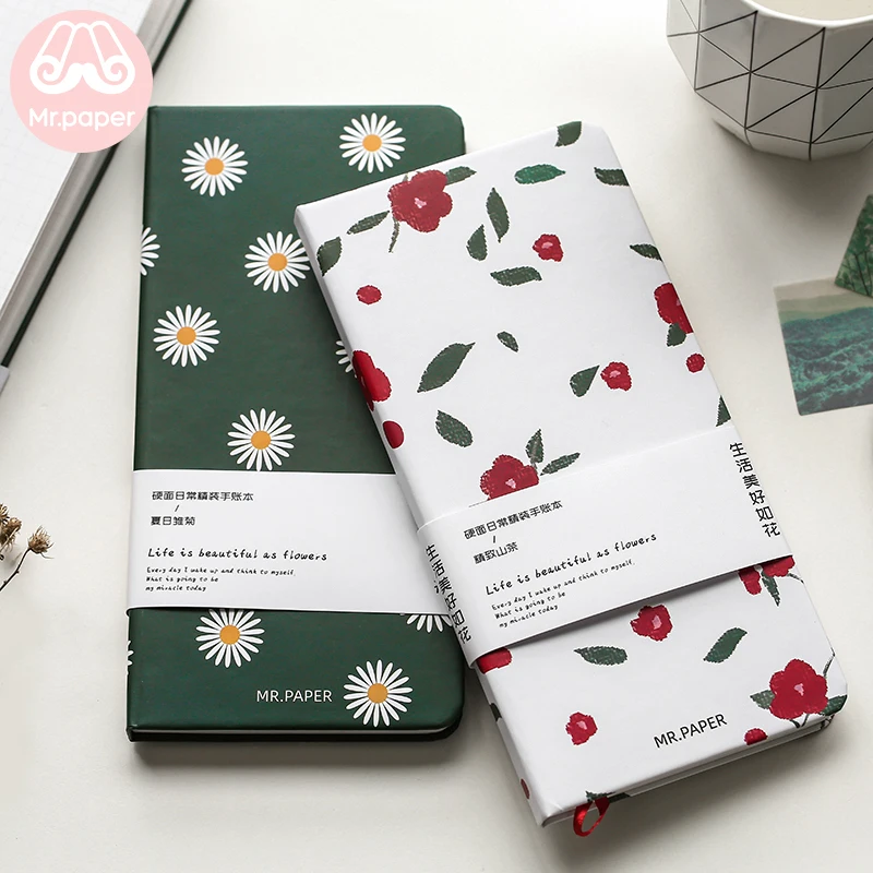 Mr paper 4 вида конструкций блокнот для путешествий с изображением цветов фруктов