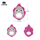 LOFCA Pitaya детские игрушки для прорезывания зубов, Силиконовые Прорезыватели без бисфенола А, дракон, искусственные жевательные подвески
