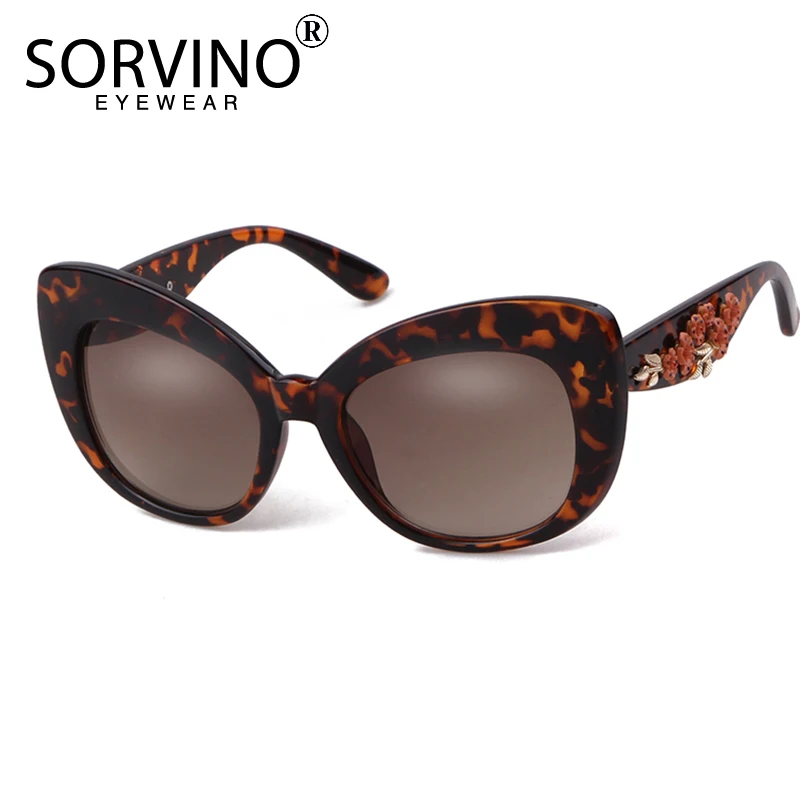 Женские винтажные солнцезащитные очки SORVINO брендовые дизайнерские кошачий глаз