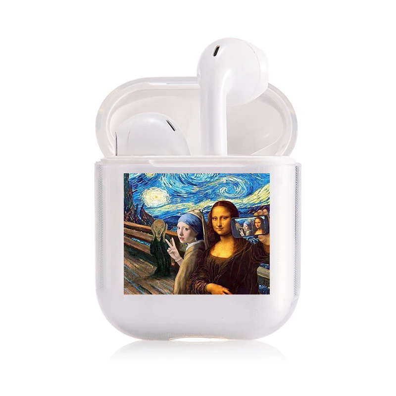 Милый чехол для Apple airpods чехол со смешными героями из мультфильмов статуи искусство Беспроводной Bluetooth наушники чехол для переноски 1/2 мягкие Защитный чехол - Цвет: I050087