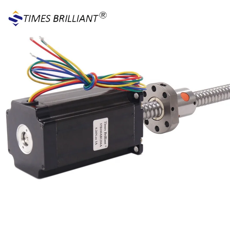 

China hotsales1204/1605 Ball screw 100mm motor length 2.6NM Nema 23 linear stepper motor For cnc machine