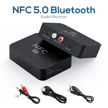 NFC Wireless Bluetooth 5.0 Receiver RCA 3.5mm AUX Jack Music Receiver HiFi Audio Adapter Mic For Car Blutooth Receptor