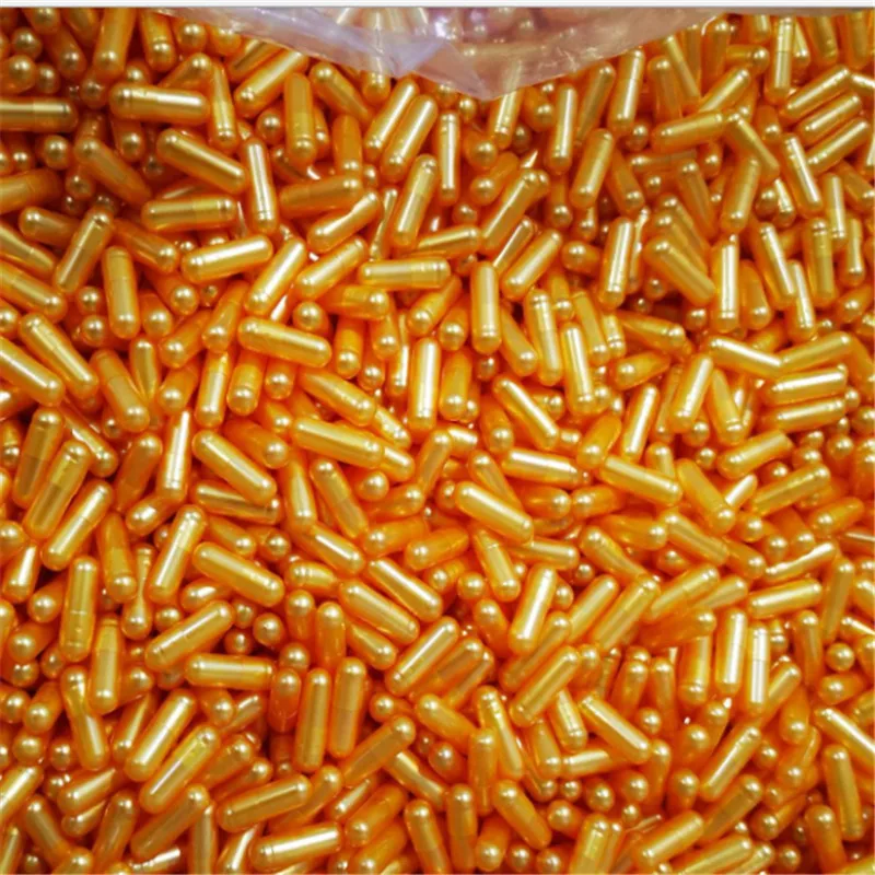 0 #10000 шт! Перламутровые желто жемчужные желтые цветные пустые капсулы