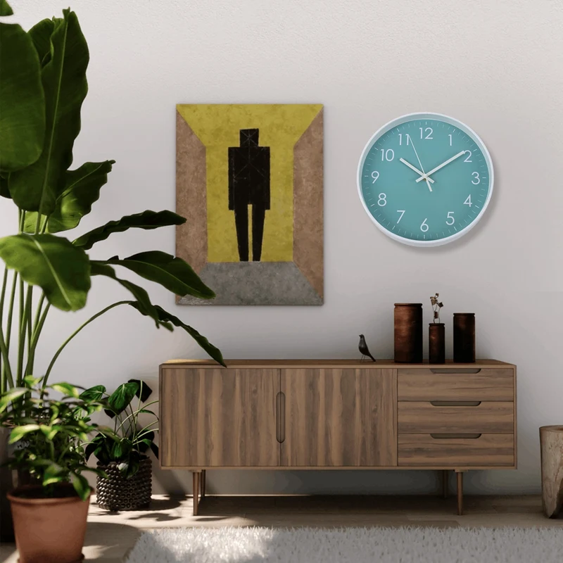 Современные Простые настенные часы для помещений тихие не офиса ванной гостиной