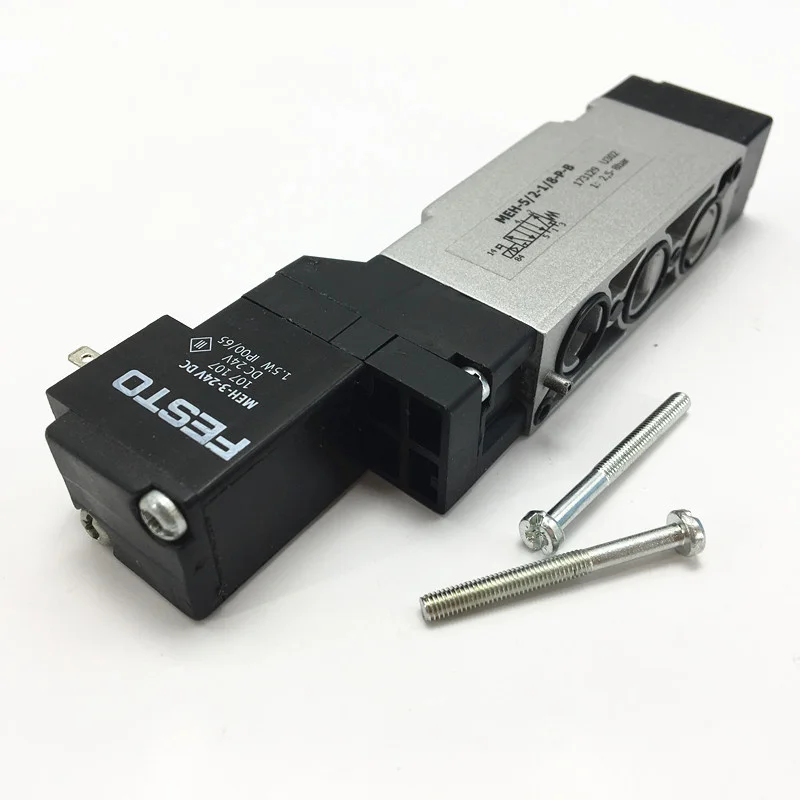 MEH-5/2-1/8-P-B 173129 DC24V AD220V электромагнитный клапан festo мех серии