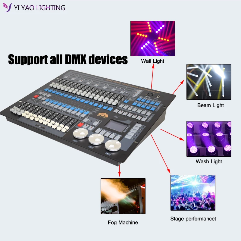 Консоль DMX 1024 профессиональный контроллер DJ подходит для вращающегося головного