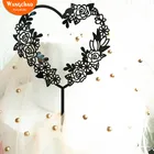 Высококачественные акриловые товары Топпер для торта в форме сердца любовь Топпер для торта С Днем Рождения Романтические Товары украшения для свадебного торта