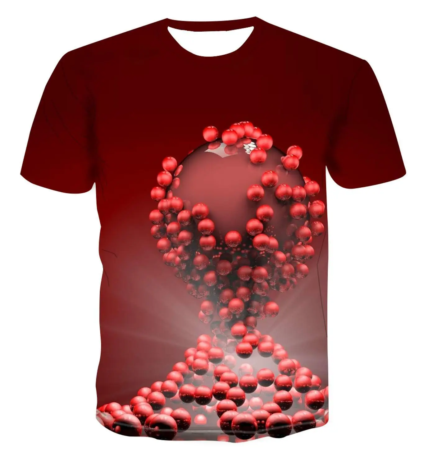 

Популярная модная футболка 2021, футболка с геометрическим круглым рисунком, мужской простой цветной Топ, крутой уникальный красивый 3d-принт,...
