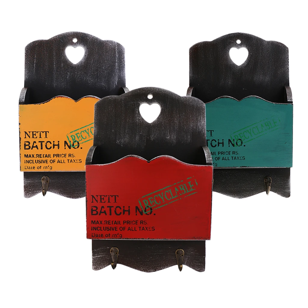 Деревянный держатель для почтовых писем стойка ключей органайзер настенное