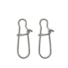 30 шт.пакет Нержавеющаясталь крюк быстрая защелка Замковая оснастки вращающиеся твердые кольца Безопасность защелками рыболовный крючок Разъем Размеры 000-8 6004