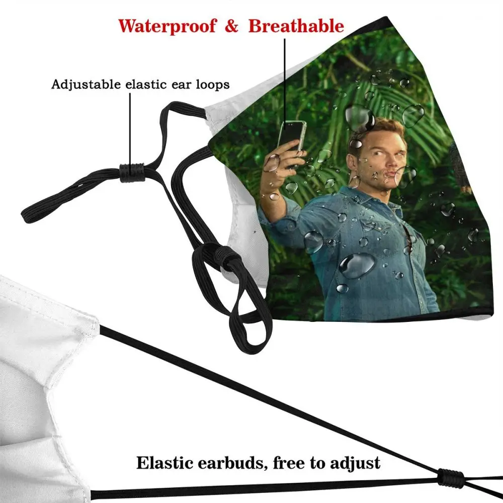 Одноразовая маска для рта и лица Мир Юрского периода цельная Пылезащитная против