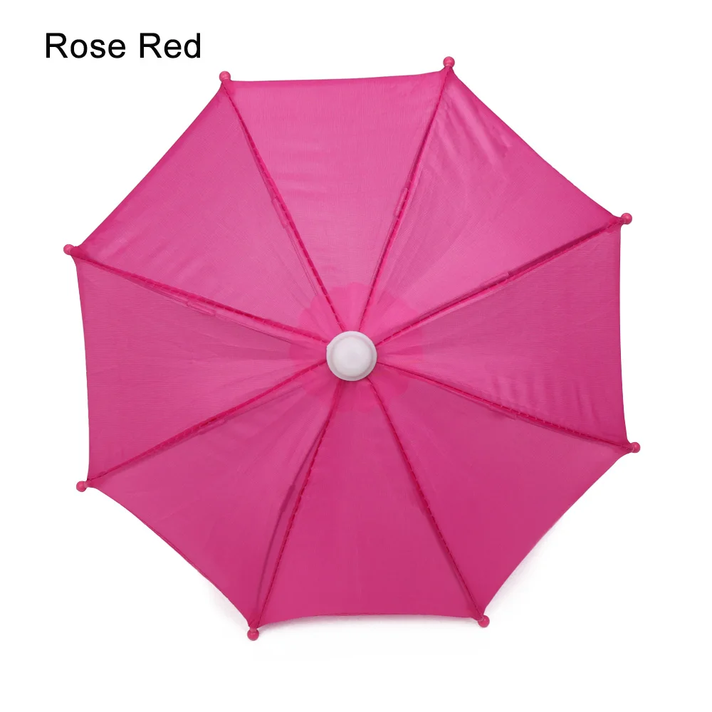 rose red Стиль кукла аксессуары Красочный мини Зонт дождевик кукла жизнь путешествие аксессуары для кукол день рождения для детей подарок - Цвет: rose red