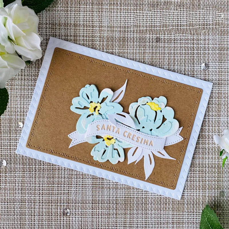 

Beautiful Flowers Petal Leaf Vase Metal Cutting Dies For Decor Album Paper Card DIY Scrapbooking Craft 2020 New Arrival