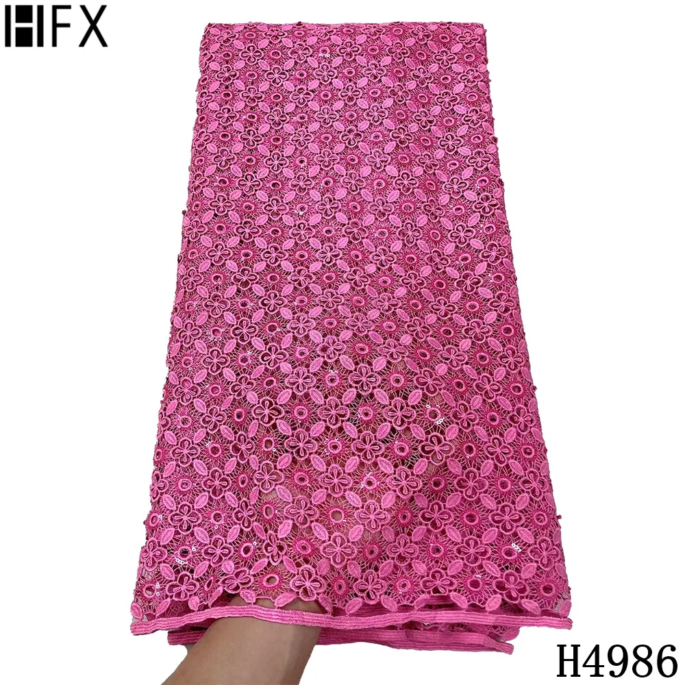 HFX Детские розового гипюра мягкий неаллергенный в африканском стиле Eembroidery шнур