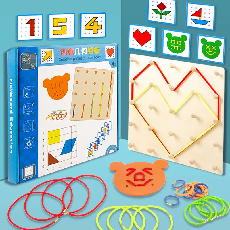 

School Supplies Teaching Aids Geometry Creative Nail Board Children's Graphics Early Education Educational Mathematics Toys