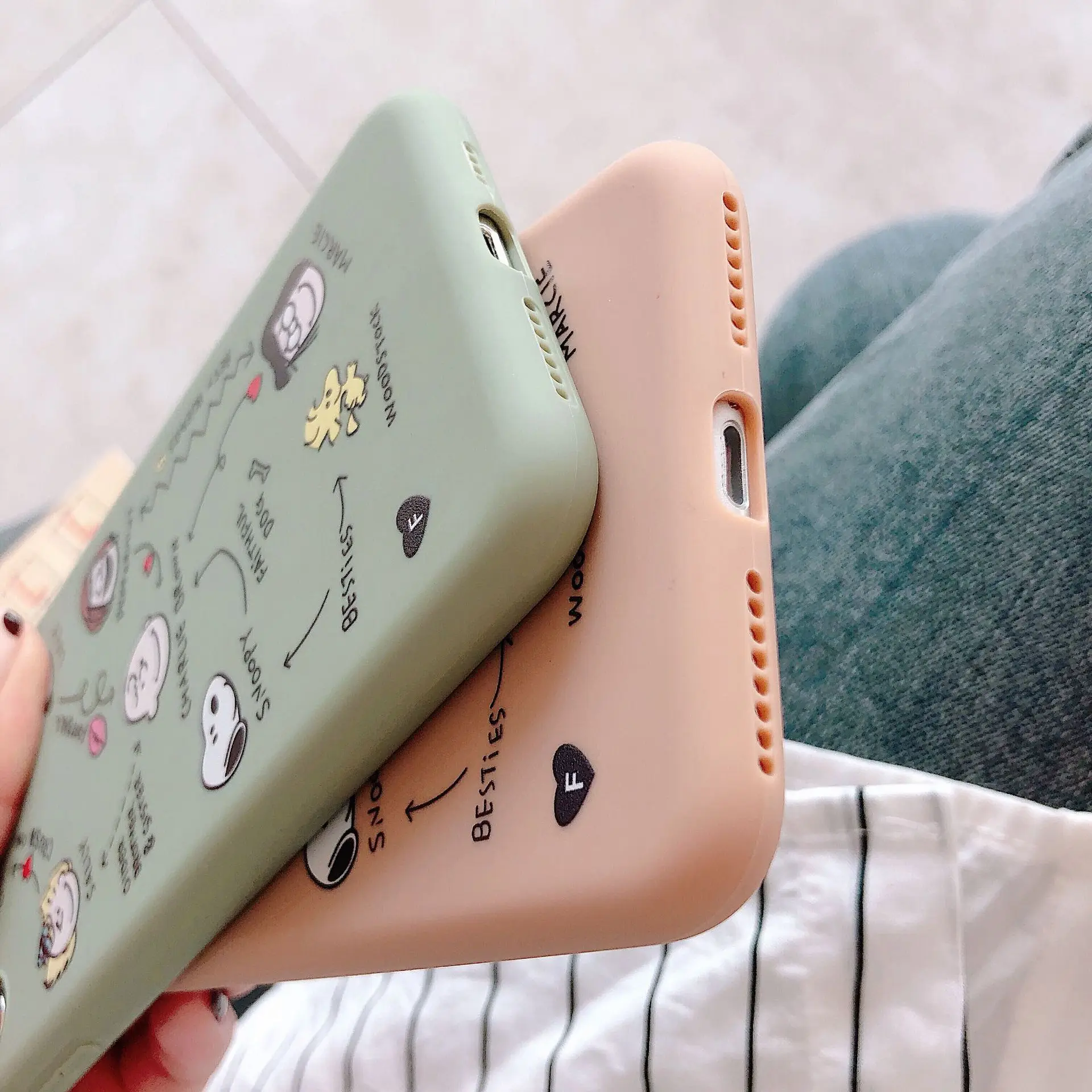Fitted Phone Case For iPhone 11 Pro X XS Max XR 6 S 7 8 Plus Back Cover Cute Cartoon Dog Matte Protective Mobile Bag Coque | Мобильные