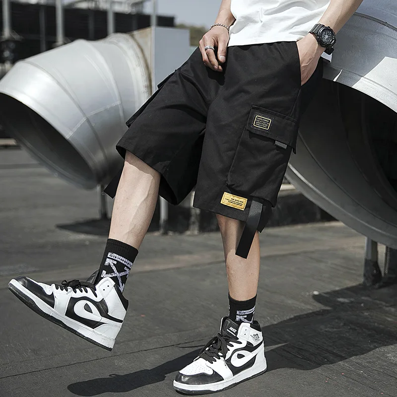 

2021 Summer New Cargo Shorts Men Casual Cotton Overalls Pants Fashion Loose Big Size Men Shorts S-3XL
