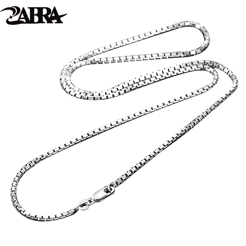 ZABRA Box Chain For Men Women Solid 925 Sterling Silver 2mm Thickness Biker Man Jewelry | Украшения и аксессуары