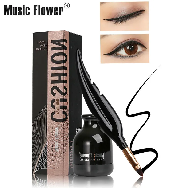 BK5042 Бренд Music Flower, жидкая подводка для глаз, Водостойкая Подводка для глаз, карандаш для глаз, макияж, черный, быстросохнущий, для век, для женщин, стойкий - Цвет: BK5042