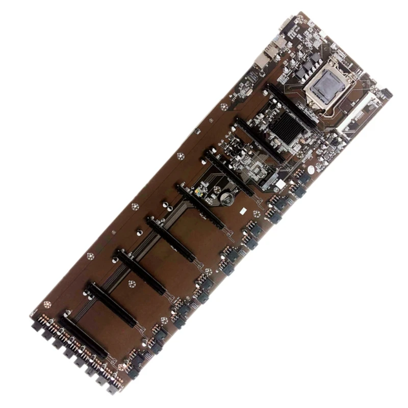 Фото 2022 новая майнинговая материнская плата для настольного компьютера BTC Φ 8PCI-E B75 LGA 1155 DDR3 16G SATA3 USB3.0 BTC №3