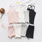 Летние комплекты одежды для девочек, 2 шт., жилет для маленьких девочек, топ, шорты, штаны, комплект, Лидер продаж, симпатичный, с квадратным воротником, без рукавов