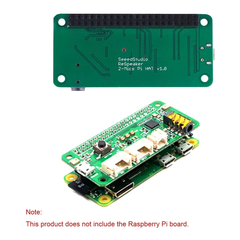 

ReSpeaker 2-Mics Pi HAT, Smart Voice Dual Microphone Expansion Wm8960, Designed for AI and Voice Applications