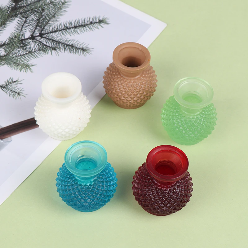 

1Pc 1/12 Dollhouse Miniature Flower Vase Pot Doll House Living Room Decora