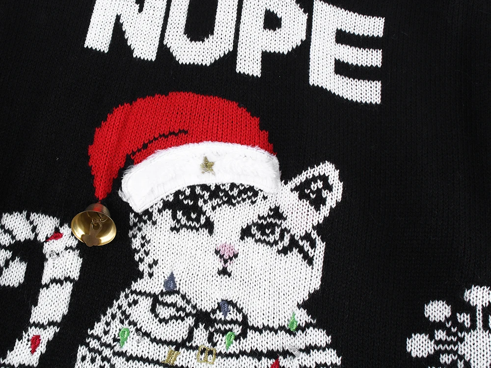 Светодиодный светильник вязанный уродливый Топ джемпер Снеговик кошачьи