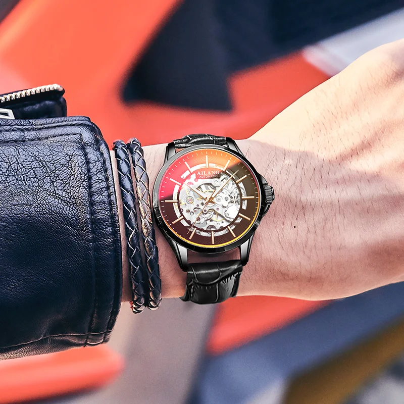 Ailang новинка 2019 мужские механические часы автоматические Аутентичные