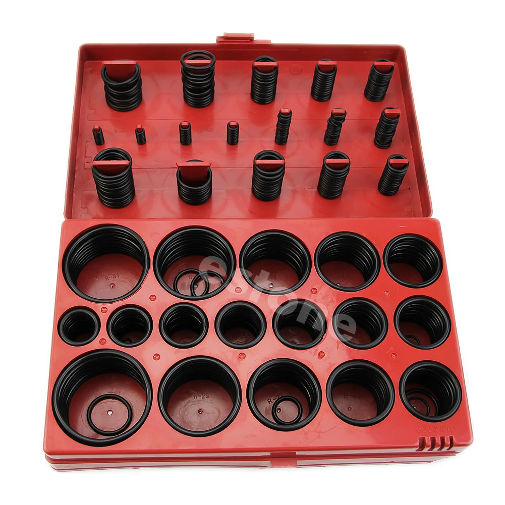 

New Portable 419pcs Assorted O Ring Rubber Seal Assortment Set Kit Garage Plumbing