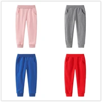 new child pants boy girl spring cotton trousers solid elastic waist school sweatpants kids 3 4 5 6 7 years exquisite clothing