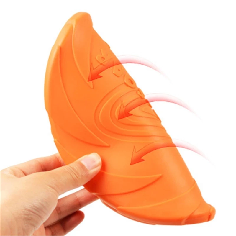 

Dog Flying Discs Golden Pet Toys Bites Resistant Soft Rubber Interactive Throw Training Practice Resistance Supplies
