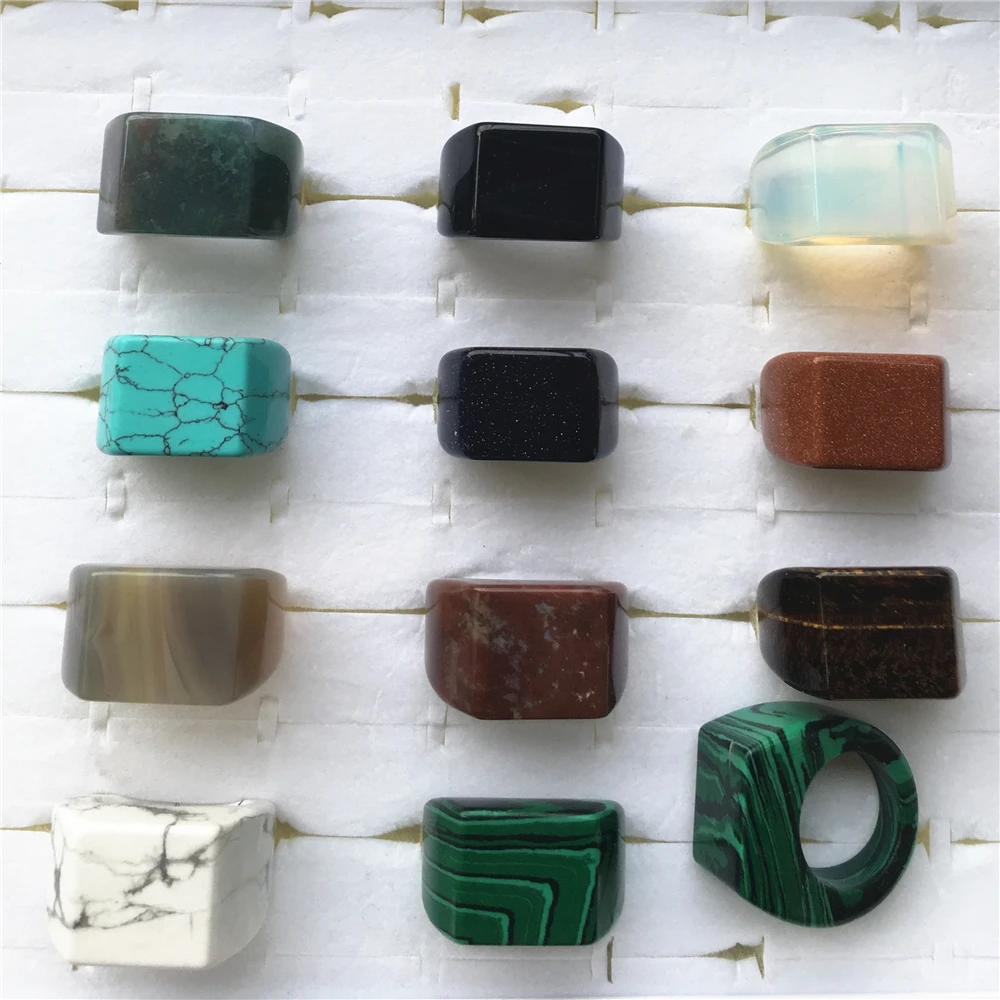 Кольца для мужчин и женщин обручальное кольцо с натуральным камнем черного