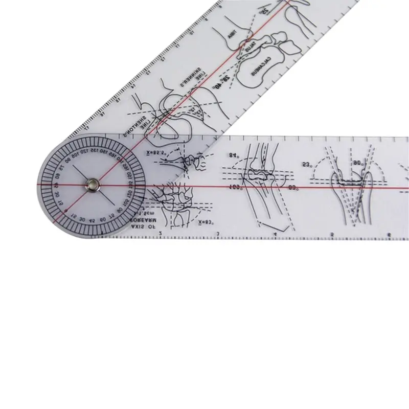 

Angle Meter 360 Degree Rotating Measuring Tool Multifunctional Goniometer Spine Medical Ruler PVC Angle Tilt Meter Ruler