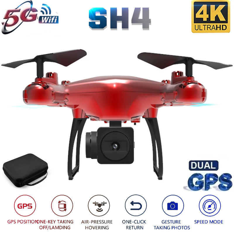 New SH4 GPS Drone Camera HD 4K 1080P 5G Wifi FPV Professional Quadcopter RC Dron Helicopter Toy For Kids VS SG907 | Игрушки и хобби