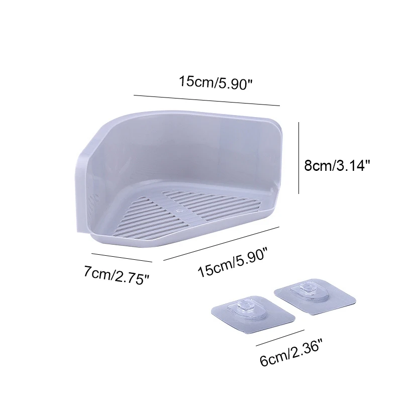 

Wall Corner Drain Rack Bathroom Cups Storage Rack Bathroom Kitchen Punching Strong Wall Hanging Shelf Holders